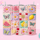 20oz SUBLIMATION TRANSFER- FRUIT AND BUTTERFLY QUILT