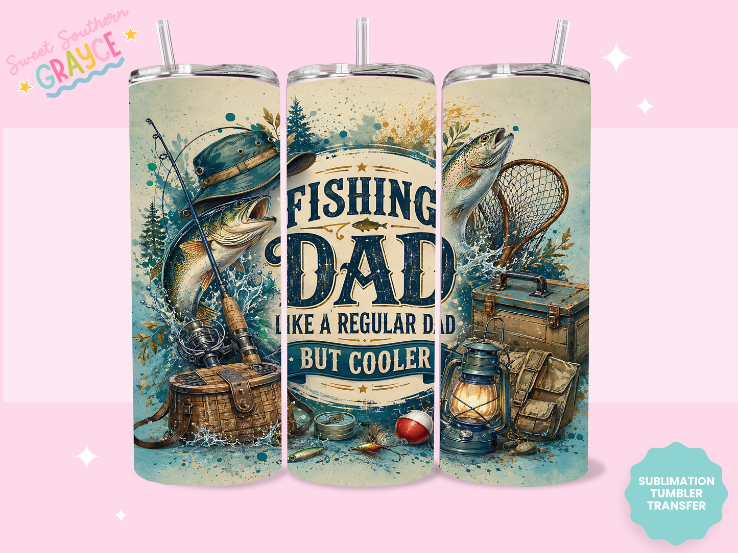20oz SUBLIMATION TRANSFER- FISHING DAD