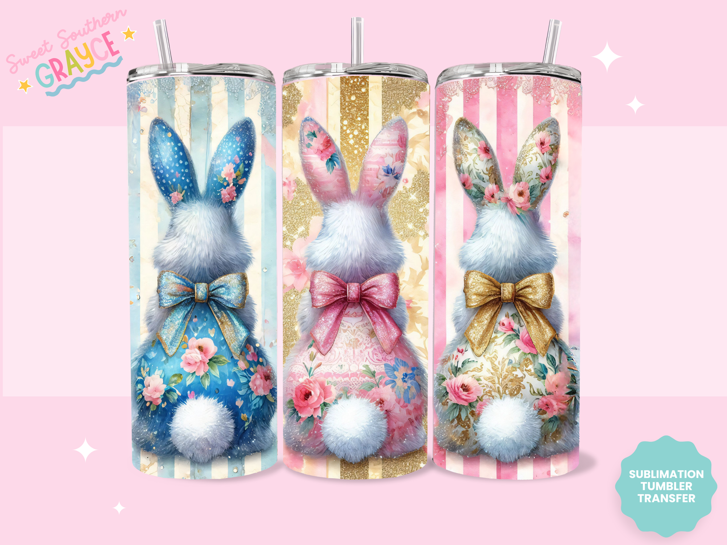 20oz SUBLIMATION TRANSFER - BUNNIES BUTTS