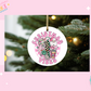 ORNAMENT SUBLIMATION TRANSFER - PINK CHRISTMAS VIBES RETRO