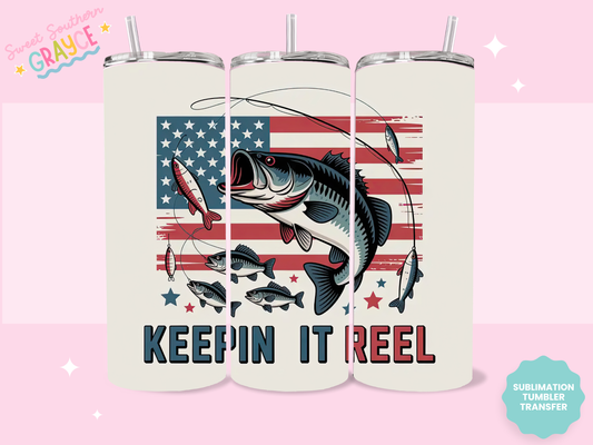 20oz SUBLIMATION TRANSFER - AMERICAN KEEPIN IT REEL