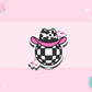 3D STRAW TOPPER- COWGIRL DISCO BALL
