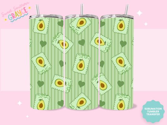 20oz SUBLIMATION TRANSFER- AVOCADOS