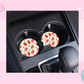 CAR COASTER SUBLIMATION TRANSFER - STRAWBERRIES AND DAISIES