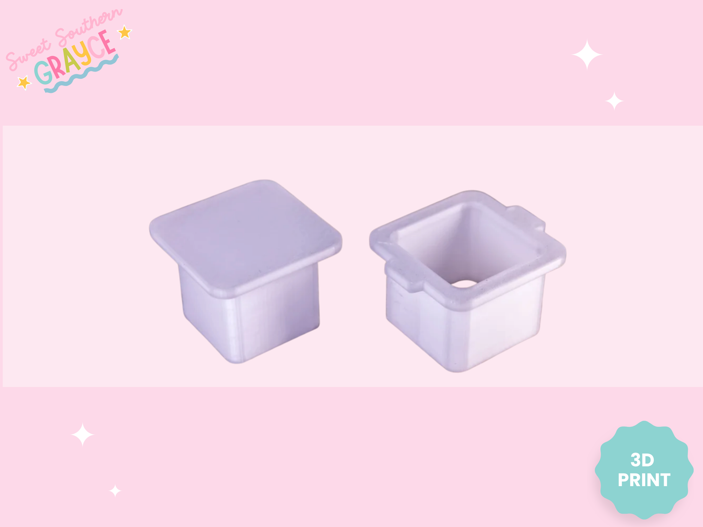 3D CAKE POP- SQUARE WITH ROUNDED EDGES