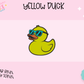 3D STRAW TOPPER- YELLOW DUCK