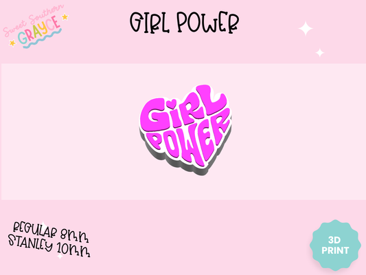 3D STRAW TOPPER- GIRL POWER