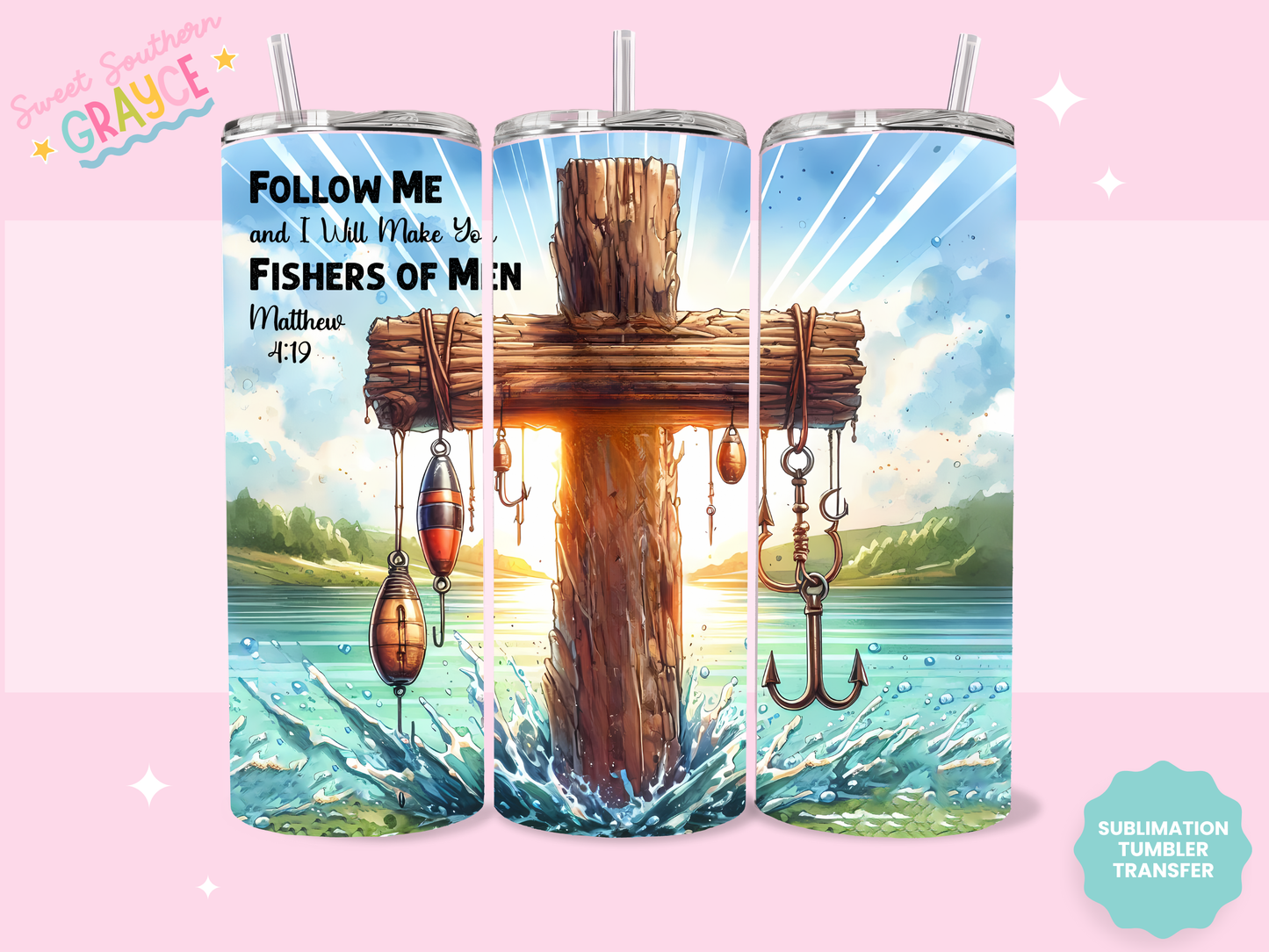 20oz SUBLIMATION TRANSFER - FOLLOW ME