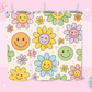 20oz SUBLIMATION TRANSFER- SMILEY FLOWERS