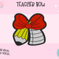 3D STRAW TOPPER- TEACHER BOW