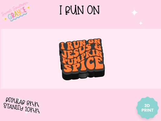 3D STRAW TOPPER- I RUN ON