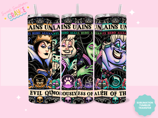 20oz SUBLIMATION TRANSFER - VILLANS CARTOON