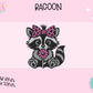 3D STRAW TOPPER- RACOON