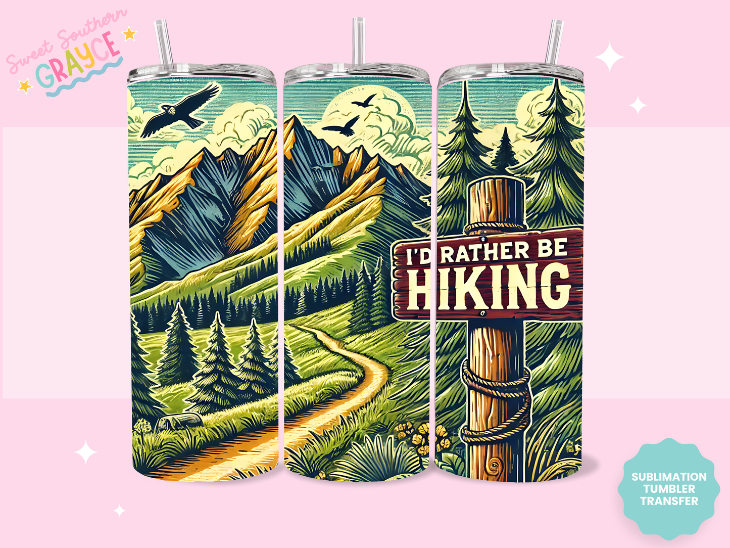 20oz SUBLIMATION TRANSFER - HIKING