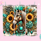 20oz SUBLIMATION TRANSFER - SUNFLOWER HORSE