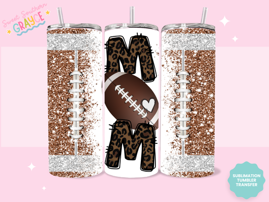 20oz SUBLIMATION TRANSFER - GLITTER FOOTBALL MOM