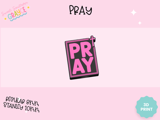 3D STRAW TOPPER- PRAY