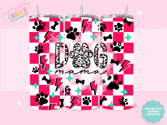 20oz SUBLIMATION TRANSFER - DOG MAMA PINK