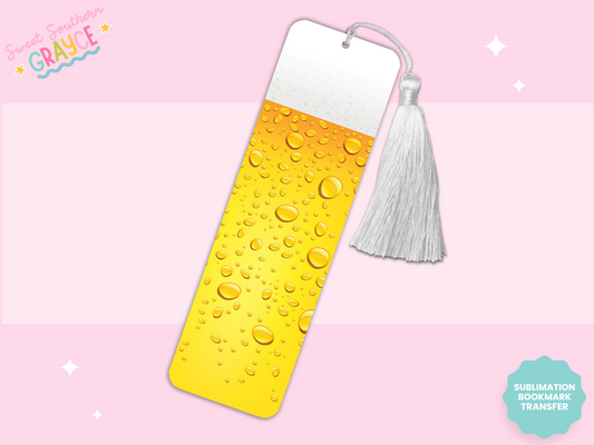 BOOKMARK SUBLIMATION TRANSFER - BEER BUBBLES