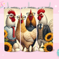 20oz SUBLIMATION TRANSFER - DRESSED UP CHICKENS