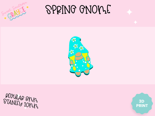 3D STRAW TOPPER- SPRING GNOME