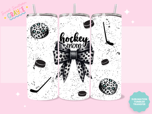 20oz SUBLIMATION TRANSFER - HOCKEY MOM BOW