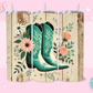 20oz SUBLIMATION TRANSFER - TEAL COWBOY BOOTS