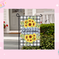 GARDEN FLAG SUBLIMATION TRANSFER - WELCOME SUNFLOWERS #3
