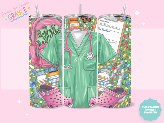 20oz SUBLIMATION TRANSFER- NURSE THINGS