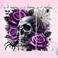 20oz SUBLIMATION TRANSFER - PURPLE SKULL FLOWERS