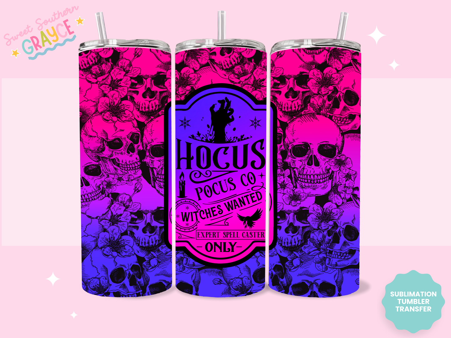 20oz SUBLIMATION TRANSFER - HOCUS POCUS