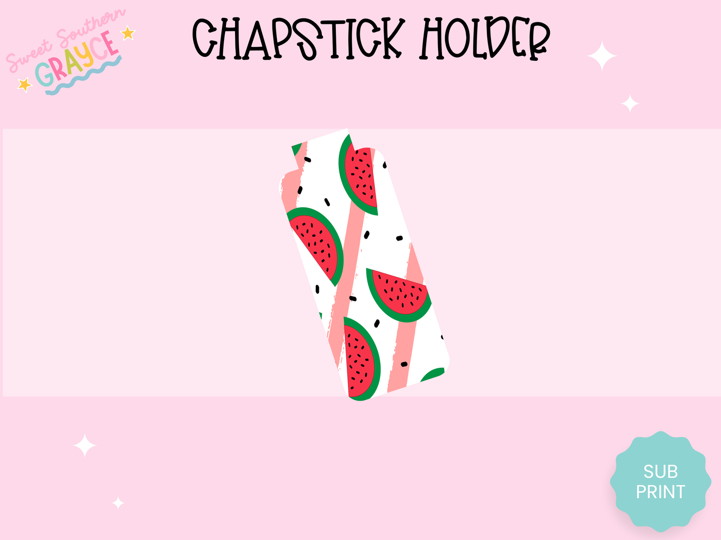 CHAPSTICK HOLDER- WATERMELON