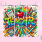 20oz SUBLIMATION TRANSFER - COLORFUL TEACHER PENCILS