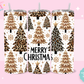 20oz SUBLIMATION TRANSFER - CHEETAH CHRISTMAS TREES