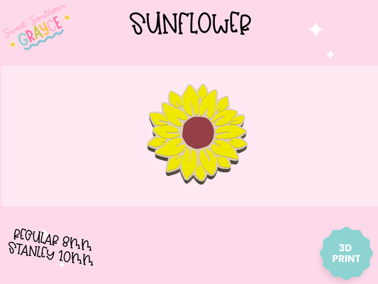 3D STRAW TOPPER- SUNFLOWER