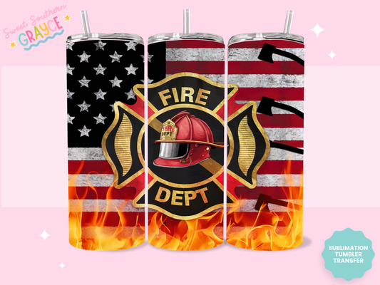 20oz SUBLIMATION TRANSFER - FIRE DEPARTMENT