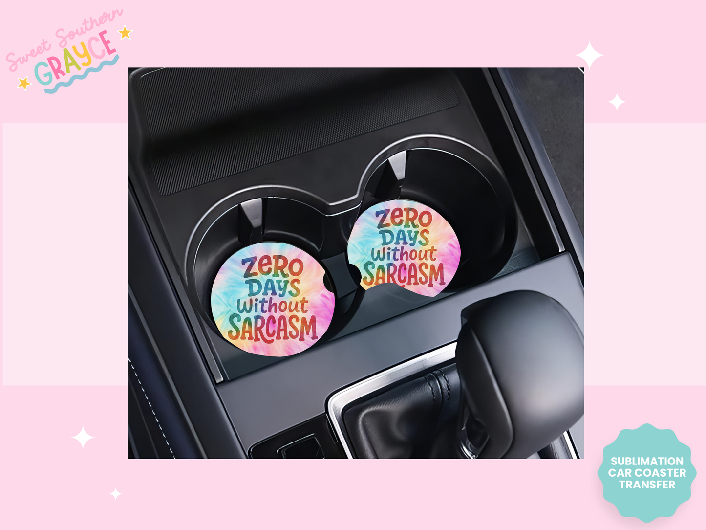 CAR COASTER SUBLIMATION TRANSFER - ZERO DAYS