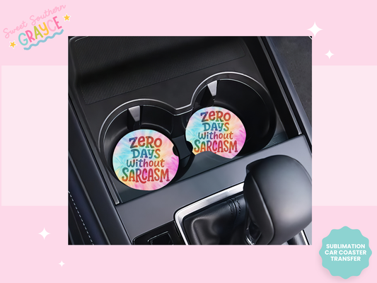 CAR COASTER SUBLIMATION TRANSFER - ZERO DAYS