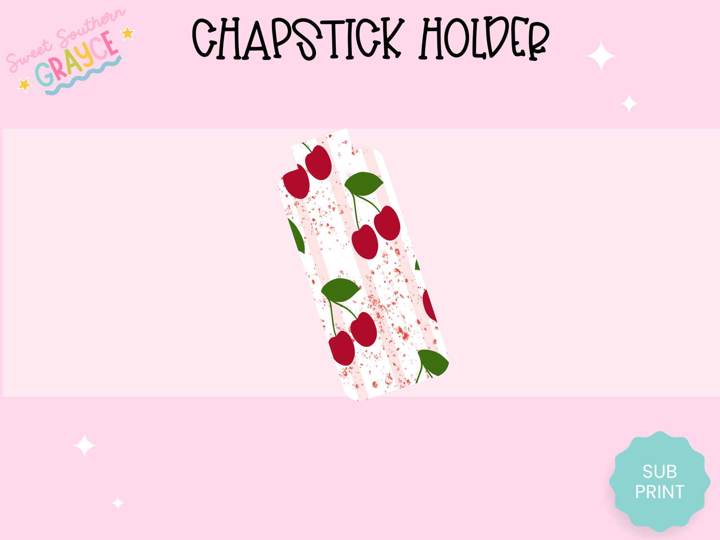 CHAPSTICK HOLDER- CHERRIES