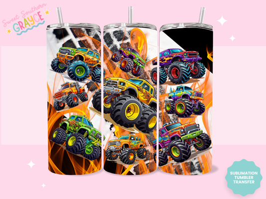 20oz SUBLIMATION TRANSFER - MONSTER TRUCKS