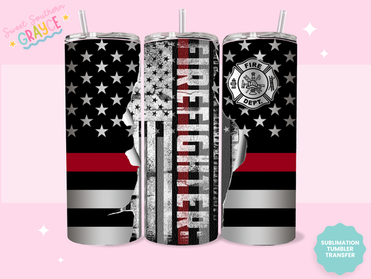 20oz SUBLIMATION TRANSFER - FIREFIGHTER