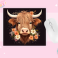 MOUSE PAD SUBLIMATION TRANSFER - FLORAL HEIFER