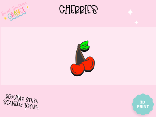 3D STRAW TOPPER- CHERRIES