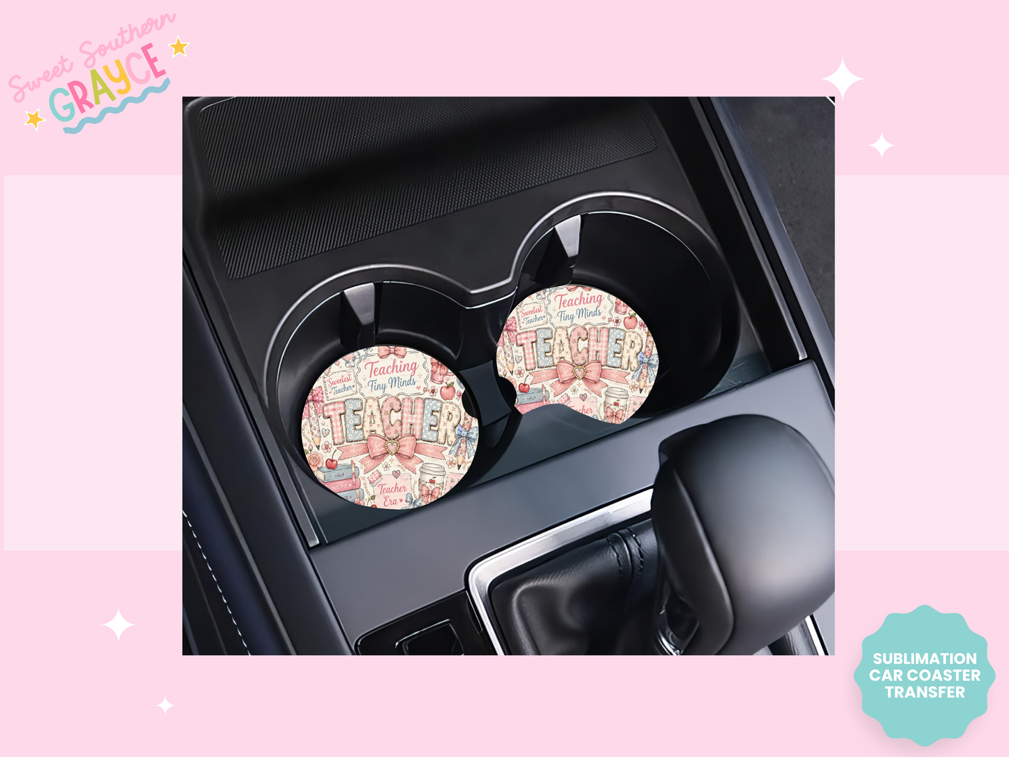 CAR COASTER SUBLIMATION TRANSFER - TEACHING TINY MINDS