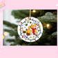 ORNAMENT SUBLIMATION TRANSFER - CHRISTMAS LIGHTS HONEYBEAR