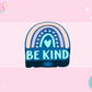 3D STRAW TOPPER- BE KIND RAINBOW