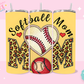 20oz SUBLIMATION TRANSFER - YELLOW SOFTBALL MOM