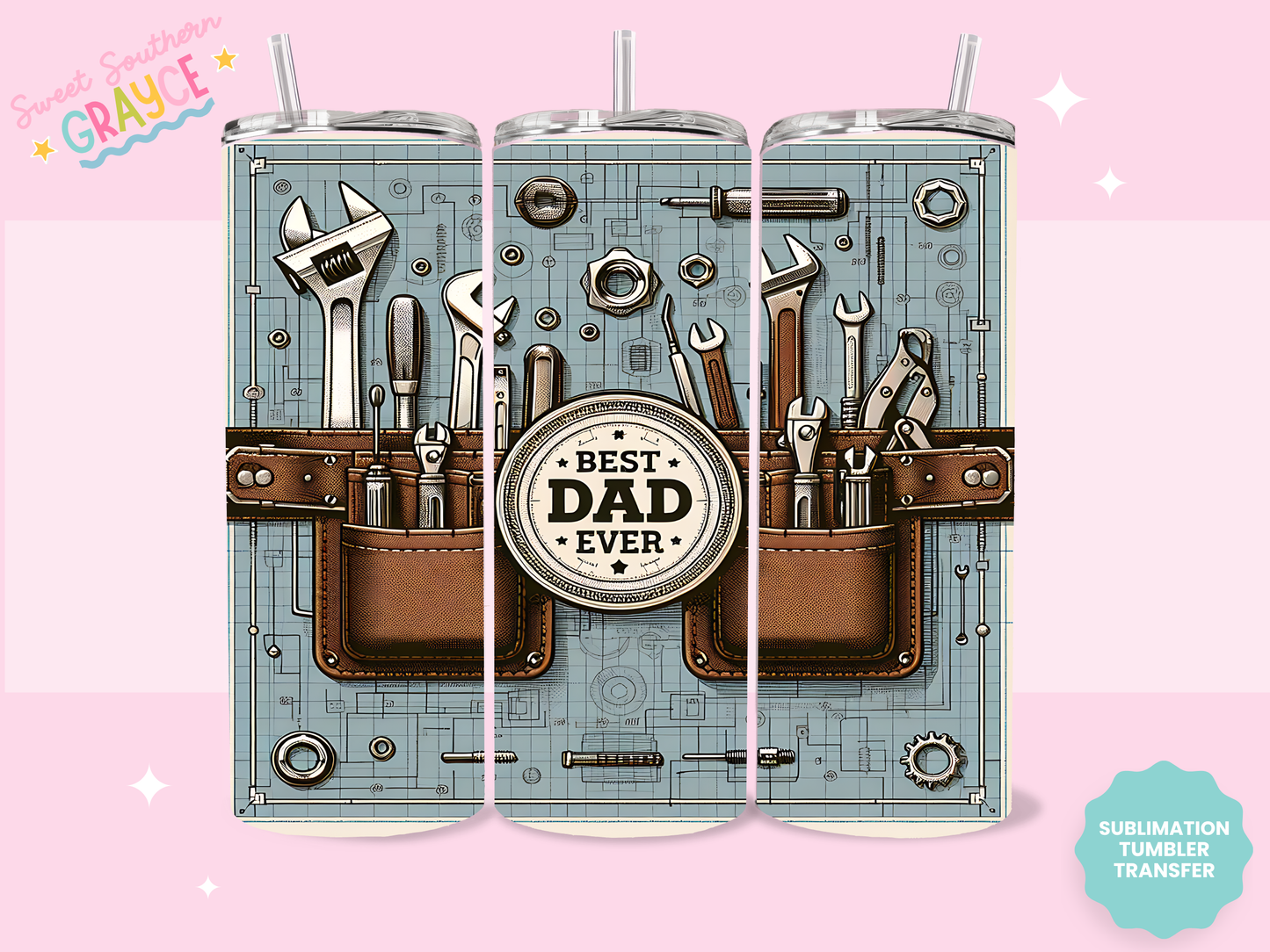 20oz SUBLIMATION TRANSFER- DAD TOOL BELT