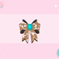 3D STRAW TOPPER- BROWN COWHIDE BOW