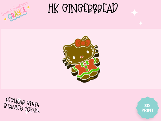 3D STRAW TOPPER- HK GINGERBREAD